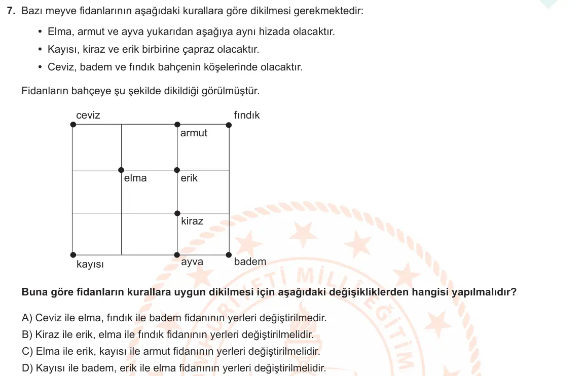 LGS Örnek Soruları Mayıs 2021 Sözel Türkçe 7. Soru görseli