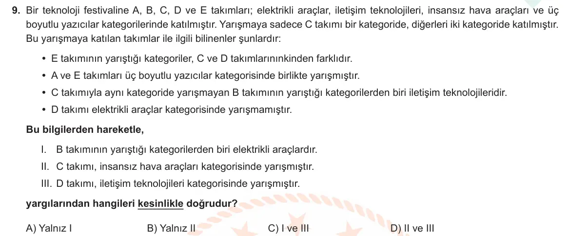 LGS Örnek Soruları Ocak 2021 Sözel Türkçe 9. Soru görseli