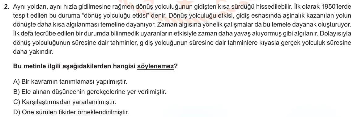 LGS Örnek Soruları Aralık 2021 Sözel Türkçe 2. Soru görseli