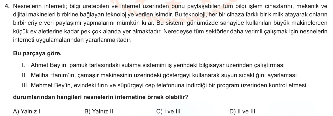 LGS Örnek Soruları Aralık 2021 Sözel Türkçe 4. Soru görseli