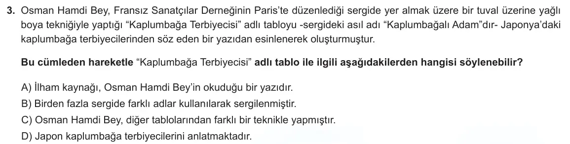 LGS Örnek Soruları Kasım 2021 Sözel Türkçe 3. Soru görseli