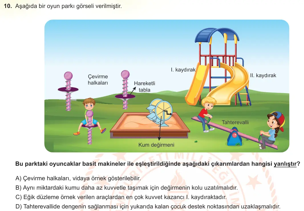 LGS Örnek Soruları Mart 2022 Sayısal Fen Bilimleri 10. Soru görseli