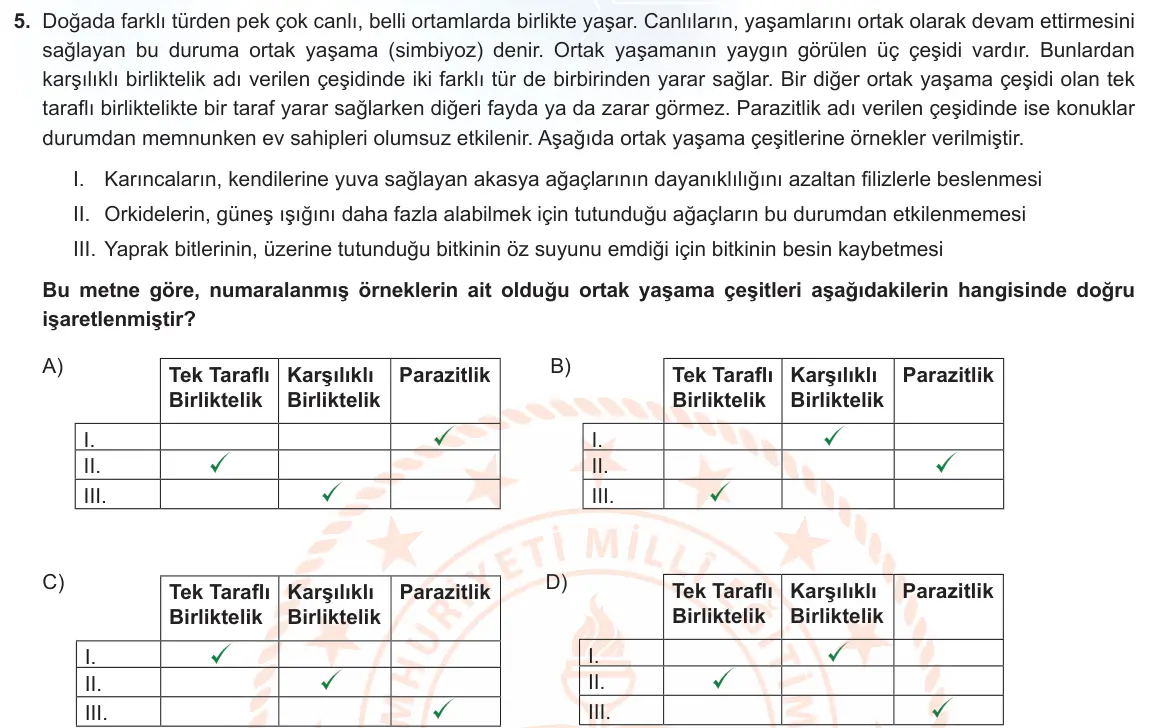 LGS Örnek Soruları Mayıs 2022 Sözel Türkçe 5. Soru görseli