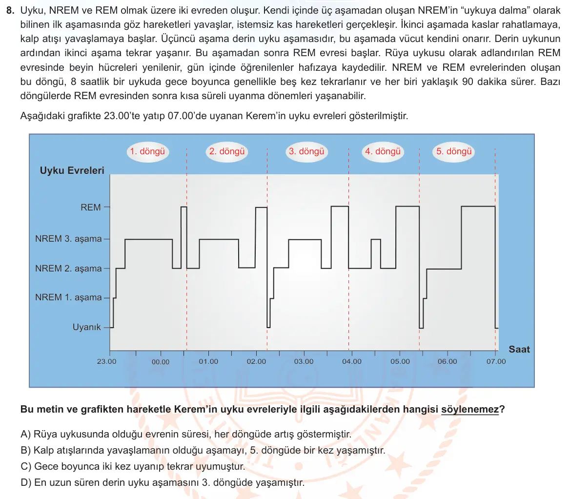 LGS Örnek Soruları Nisan 2022 Sözel Türkçe 8. Soru görseli