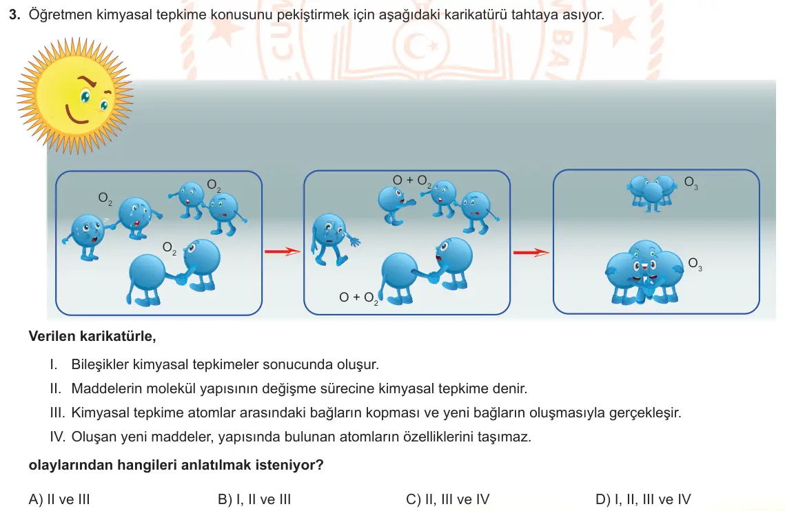 LGS Örnek Soruları Ocak 2022 Sayısal Fen Bilimleri 3. Soru görseli