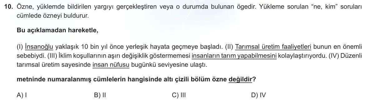 LGS Örnek Soruları Ocak 2022 Sözel Türkçe 10. Soru görseli