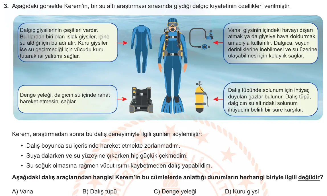 LGS Örnek Soruları Mart 2023 Sözel Türkçe 3. Soru görseli