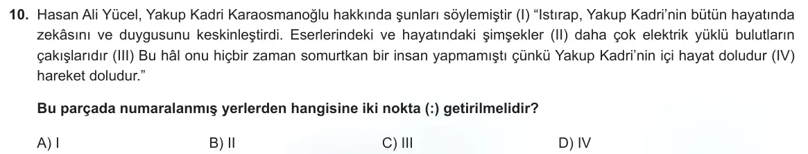 LGS Örnek Soruları Ocak 2023 Sözel Türkçe 10. Soru görseli