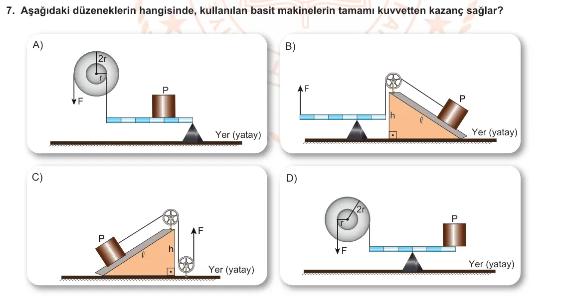 LGS Örnek Soruları Nisan 2024 Sayısal Fen Bilimleri 7. Soru görseli