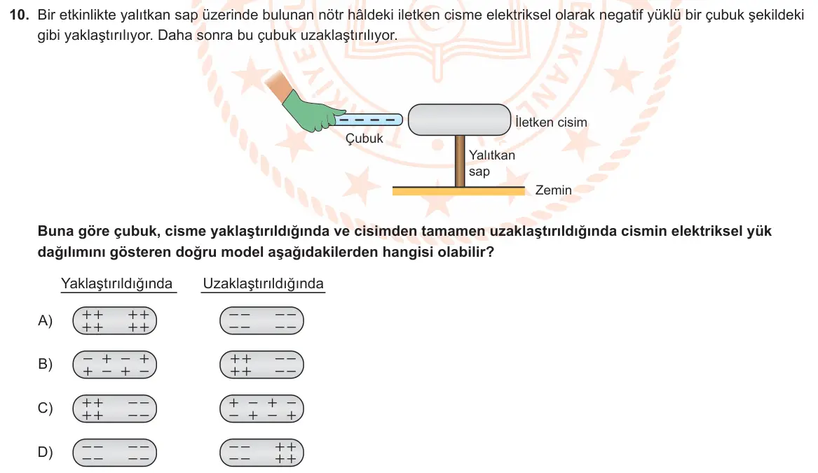 LGS Örnek Soruları Kasım 2024 Sayısal Fen Bilimleri 10. Soru görseli