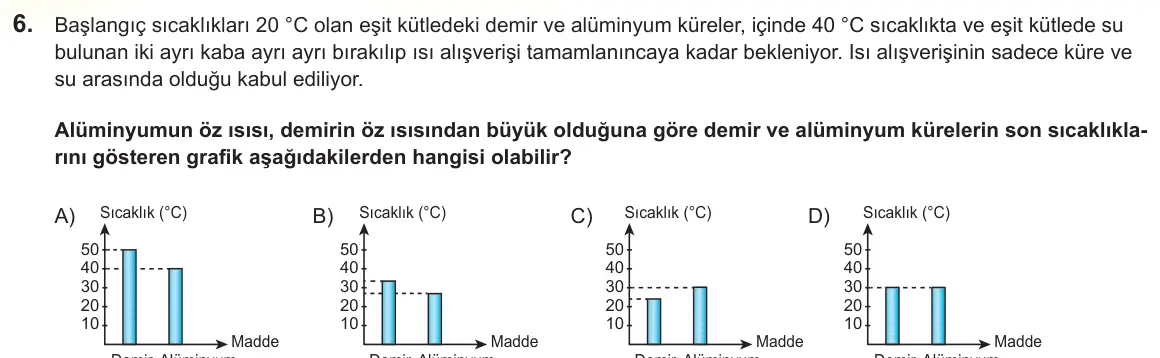 LGS Örnek Soruları Nisan 2025 Sayısal Fen Bilimleri 6. Soru görseli