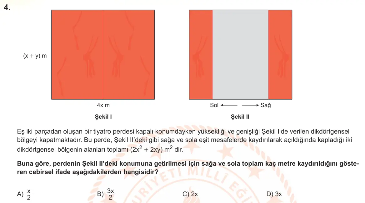 LGS Örnek Soruları Nisan 2025 Sayısal Matematik 4. Soru görseli