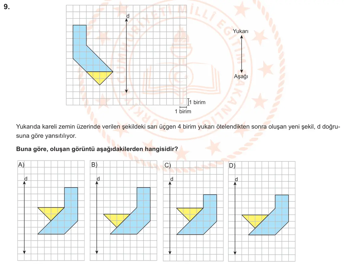LGS Örnek Soruları Nisan 2025 Sayısal Matematik 9. Soru görseli