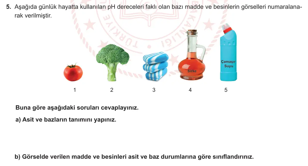 9. Sınıf Biyoloji 2023-2024 1. Dönem 1. Yazılı 2. Bölüm 5. Soru görseli