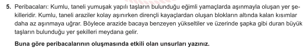 10. Sınıf Coğrafya 2023-2024 1. Dönem 1. Yazılı 1. Bölüm 5. Soru görseli