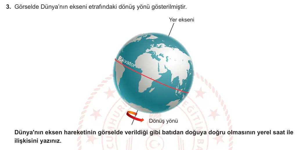 9. Sınıf Coğrafya 2023-2024 1. Dönem 1. Yazılı 1. Bölüm 3. Soru görseli