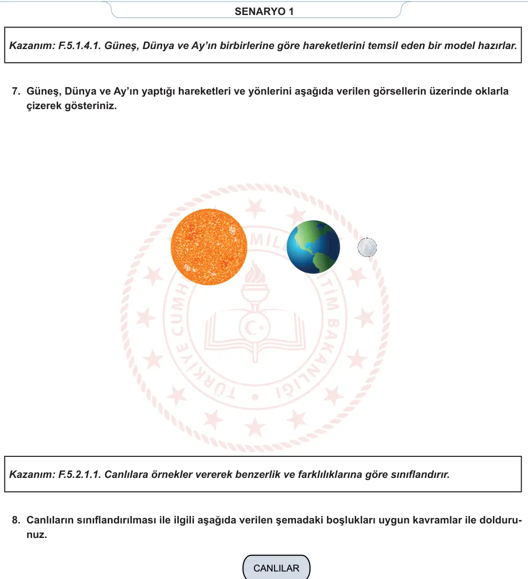 5. Sınıf Fen Bilimleri 2023-2024 1. Dönem 1. Yazılı 1. Bölüm 6. Soru görseli (2/2)