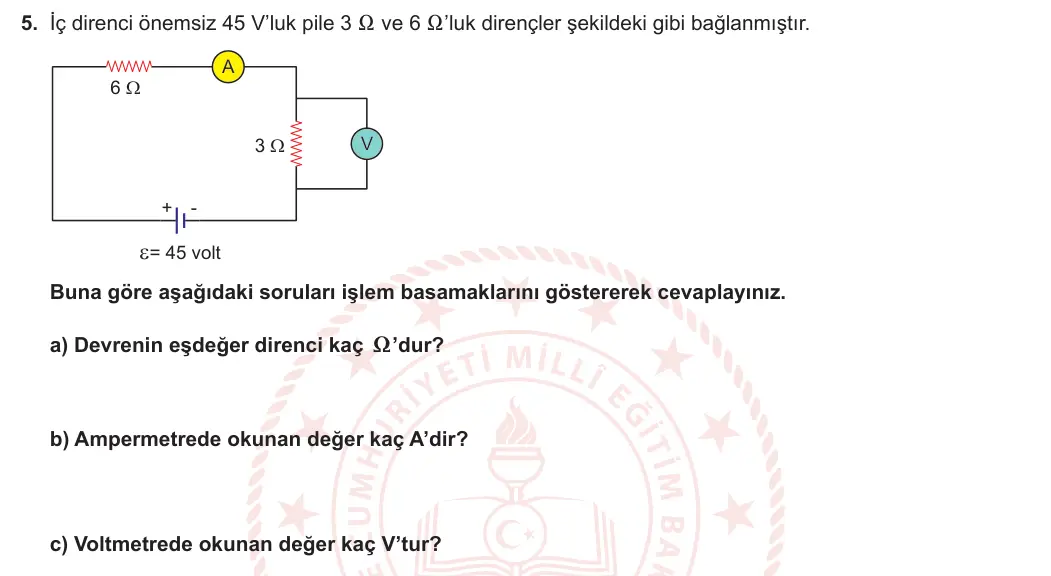 10. Sınıf Fizik 2023-2024 1. Dönem 1. Yazılı 2. Bölüm 5. Soru görseli