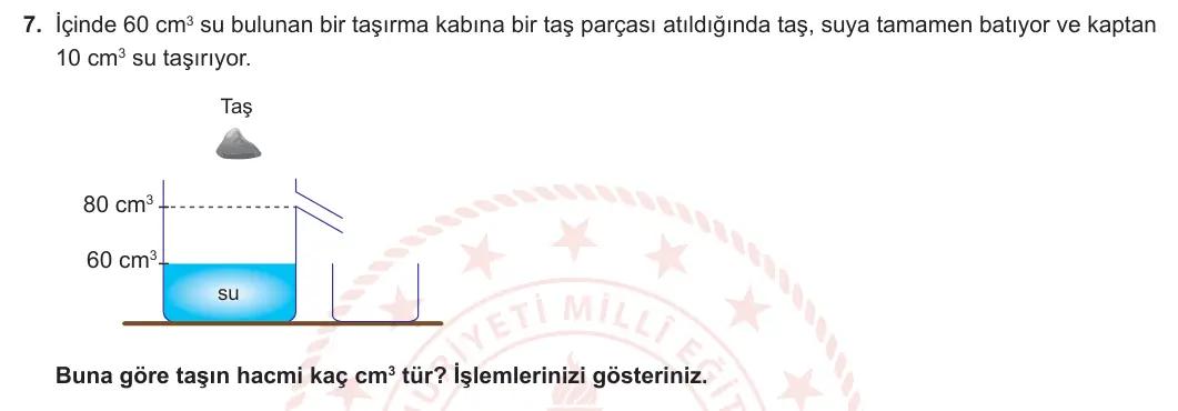 9. Sınıf Fizik 2023-2024 1. Dönem 1. Yazılı 1. Bölüm 7. Soru görseli