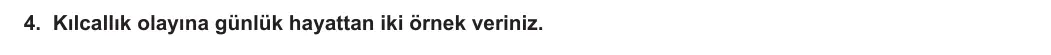 9. Sınıf Fizik 2023-2024 1. Dönem 1. Yazılı 2. Bölüm 4. Soru görseli