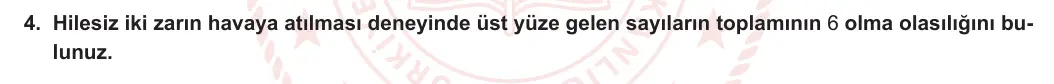 10. Sınıf Matematik 2023-2024 1. Dönem 1. Yazılı 1. Bölüm 4. Soru görseli (1/2)