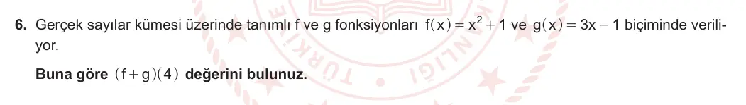 10. Sınıf Matematik 2023-2024 1. Dönem 1. Yazılı 1. Bölüm 6. Soru görseli (1/2)