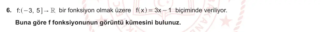10. Sınıf Matematik 2023-2024 1. Dönem 1. Yazılı 2. Bölüm 6. Soru görseli (1/2)
