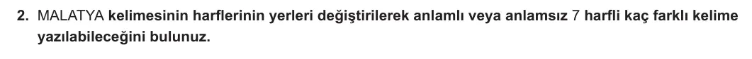 10. Sınıf Matematik 2023-2024 1. Dönem 1. Yazılı 3. Bölüm 2. Soru görseli (1/2)
