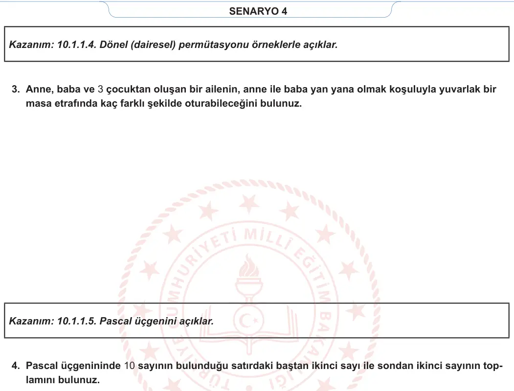10. Sınıf Matematik 2023-2024 1. Dönem 1. Yazılı 4. Bölüm 2. Soru görseli (2/2)