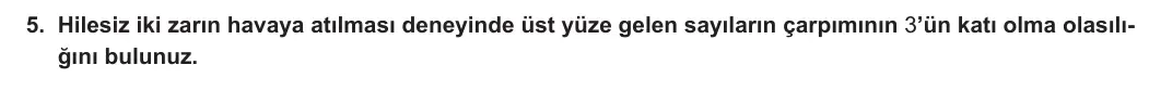 10. Sınıf Matematik 2023-2024 1. Dönem 1. Yazılı 4. Bölüm 5. Soru görseli