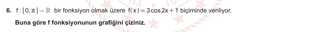 11. Sınıf Matematik 2023-2024 1. Dönem 1. Yazılı 2. Bölüm 6. Soru görseli (1/2)