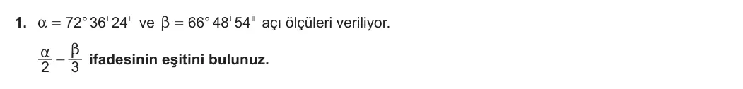 11. Sınıf Matematik 2023-2024 1. Dönem 1. Yazılı 4. Bölüm 1. Soru görseli