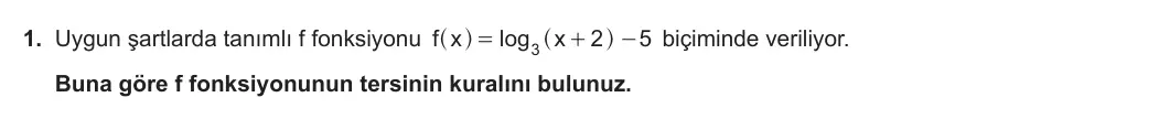 12. Sınıf Matematik 2023-2024 1. Dönem 1. Yazılı 2. Bölüm 1. Soru görseli