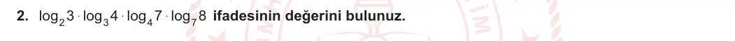 12. Sınıf Matematik 2023-2024 1. Dönem 1. Yazılı 2. Bölüm 2. Soru görseli