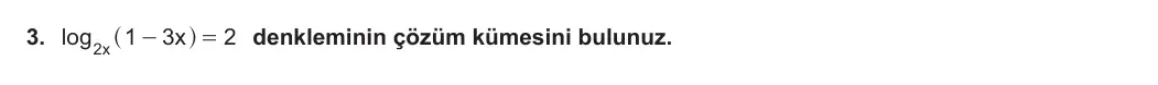 12. Sınıf Matematik 2023-2024 1. Dönem 1. Yazılı 2. Bölüm 3. Soru görseli (1/2)