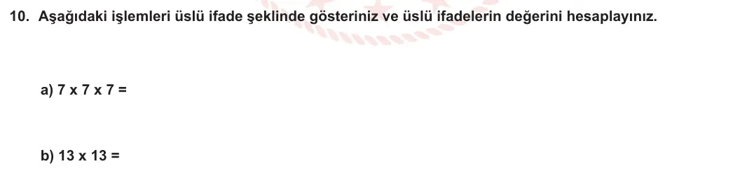 5. Sınıf Matematik 2023-2024 1. Dönem 1. Yazılı 3. Bölüm 10. Soru görseli