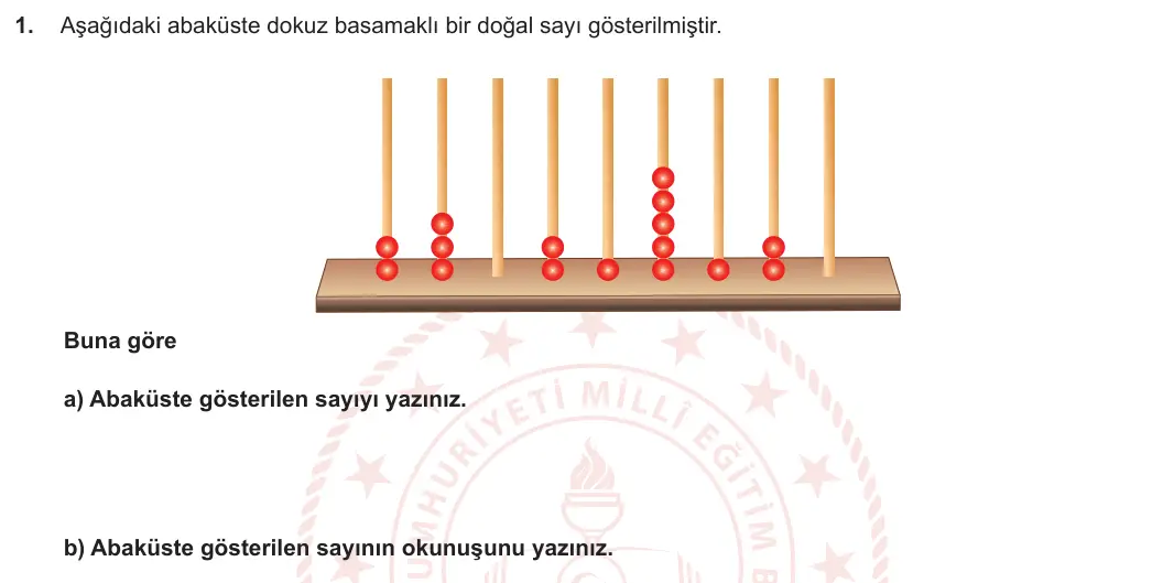5. Sınıf Matematik 2023-2024 1. Dönem 1. Yazılı 3. Bölüm 1. Soru görseli