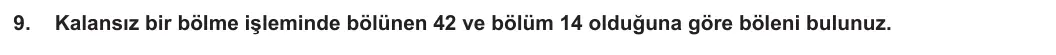 5. Sınıf Matematik 2023-2024 1. Dönem 1. Yazılı 3. Bölüm 9. Soru görseli