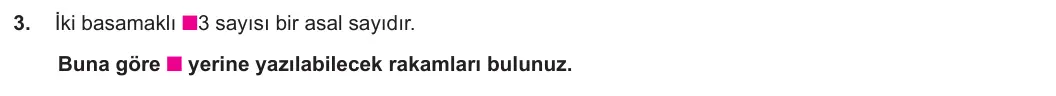 6. Sınıf Matematik 2023-2024 1. Dönem 1. Yazılı 3. Bölüm 3. Soru görseli