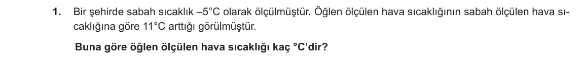 7. Sınıf Matematik 2023-2024 1. Dönem 1. Yazılı 3. Bölüm 1. Soru görseli