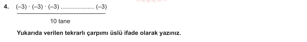 7. Sınıf Matematik 2023-2024 1. Dönem 1. Yazılı 3. Bölüm 4. Soru görseli