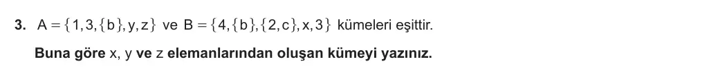 9. Sınıf Matematik 2023-2024 1. Dönem 1. Yazılı 2. Bölüm 3. Soru görseli