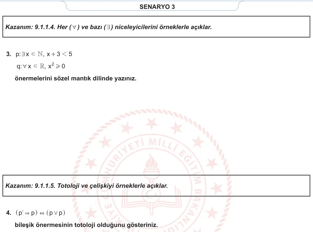 9. Sınıf Matematik 2023-2024 1. Dönem 1. Yazılı 3. Bölüm 2. Soru görseli (2/2)