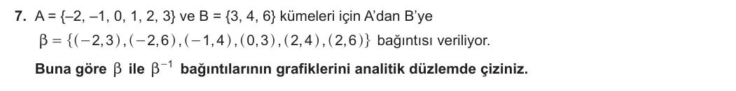 9. Sınıf Matematik 2023-2024 1. Dönem 1. Yazılı 3. Bölüm 7. Soru görseli (1/2)