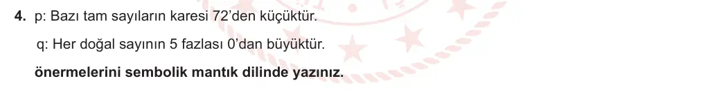 9. Sınıf Matematik 2023-2024 1. Dönem 1. Yazılı 4. Bölüm 4. Soru görseli (1/2)