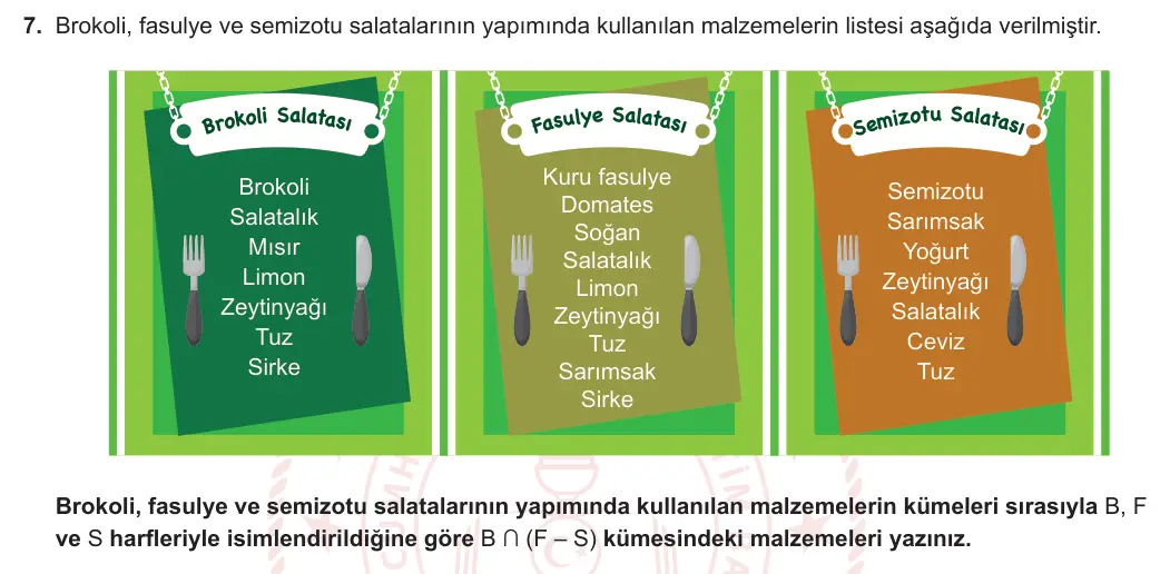 9. Sınıf Matematik 2023-2024 1. Dönem 1. Yazılı 4. Bölüm 7. Soru görseli (1/2)
