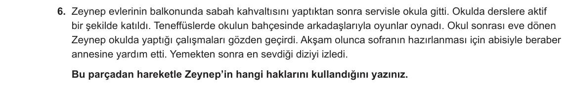 5. Sınıf Sosyal Bilgiler 2023-2024 1. Dönem 1. Yazılı 2. Bölüm 6. Soru görseli