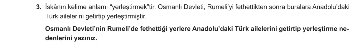 7. Sınıf Sosyal Bilgiler 2023-2024 1. Dönem 1. Yazılı 1. Bölüm 3. Soru görseli