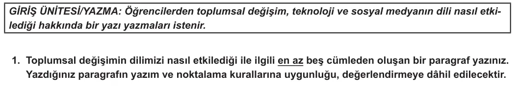 12. Sınıf Türk Dili ve Edebiyatı 2023-2024 1. Dönem 1. Yazılı 1. Bölüm 1. Soru görseli