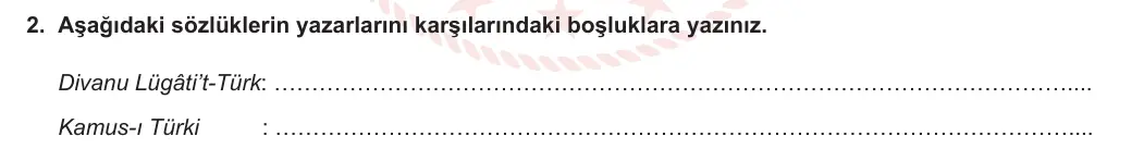 12. Sınıf Türk Dili ve Edebiyatı 2023-2024 1. Dönem 1. Yazılı 2. Bölüm 2. Soru görseli